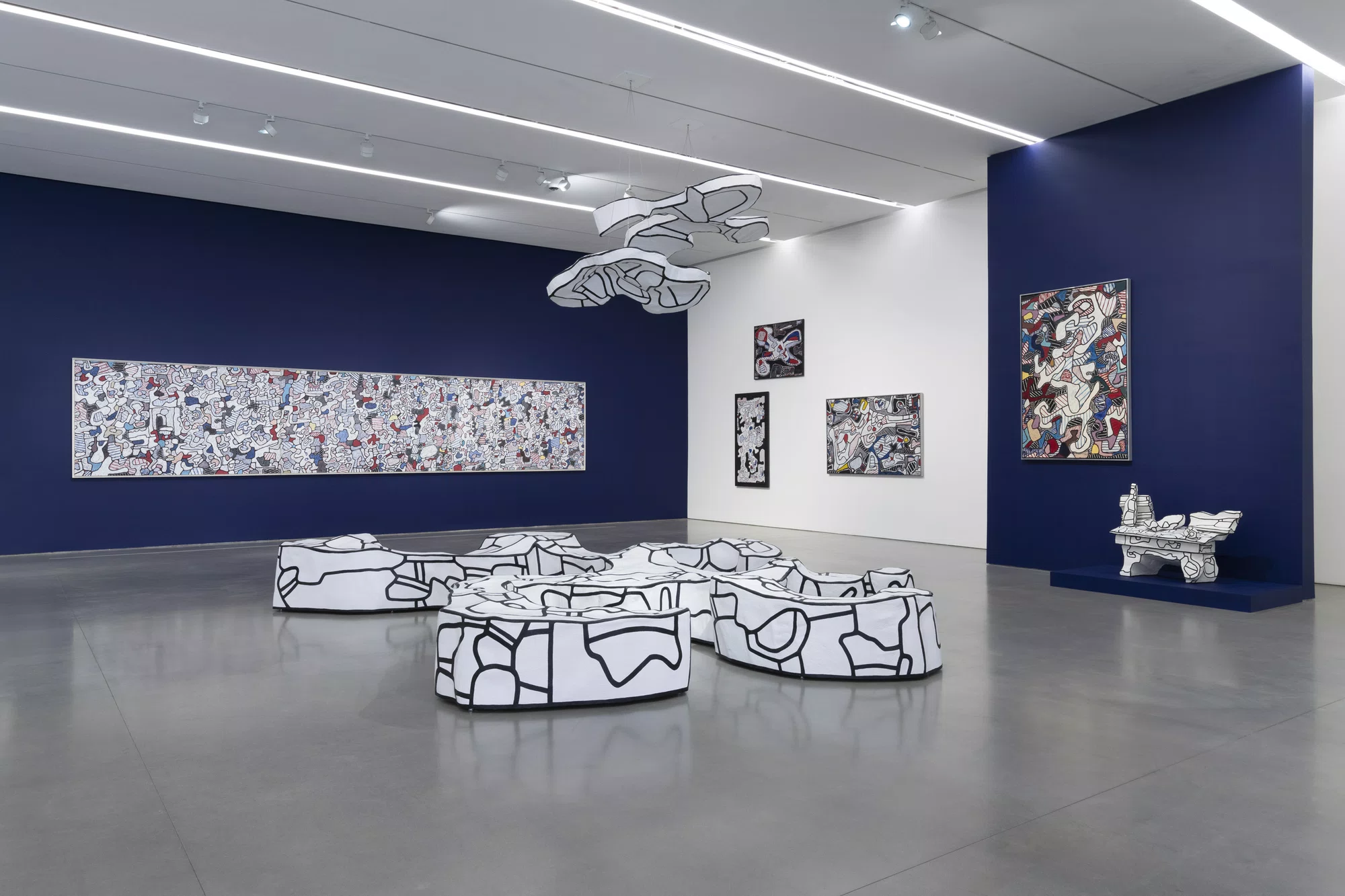 Installation view of The Hourloupe Cycle by Jean Dubuffet