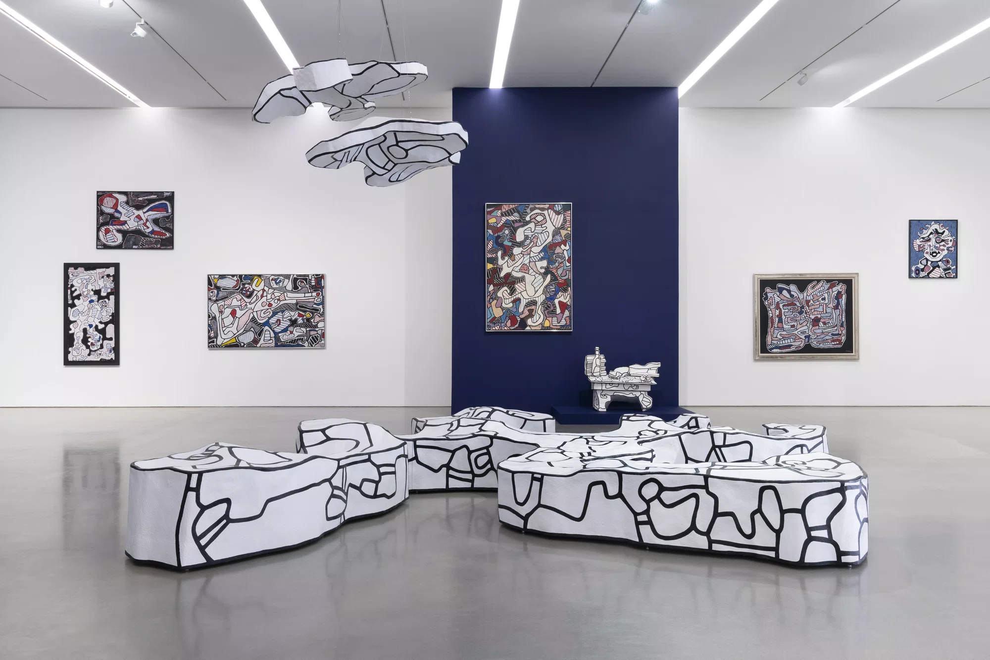 Installation view of The Hourloupe Cycle by Jean Dubuffet