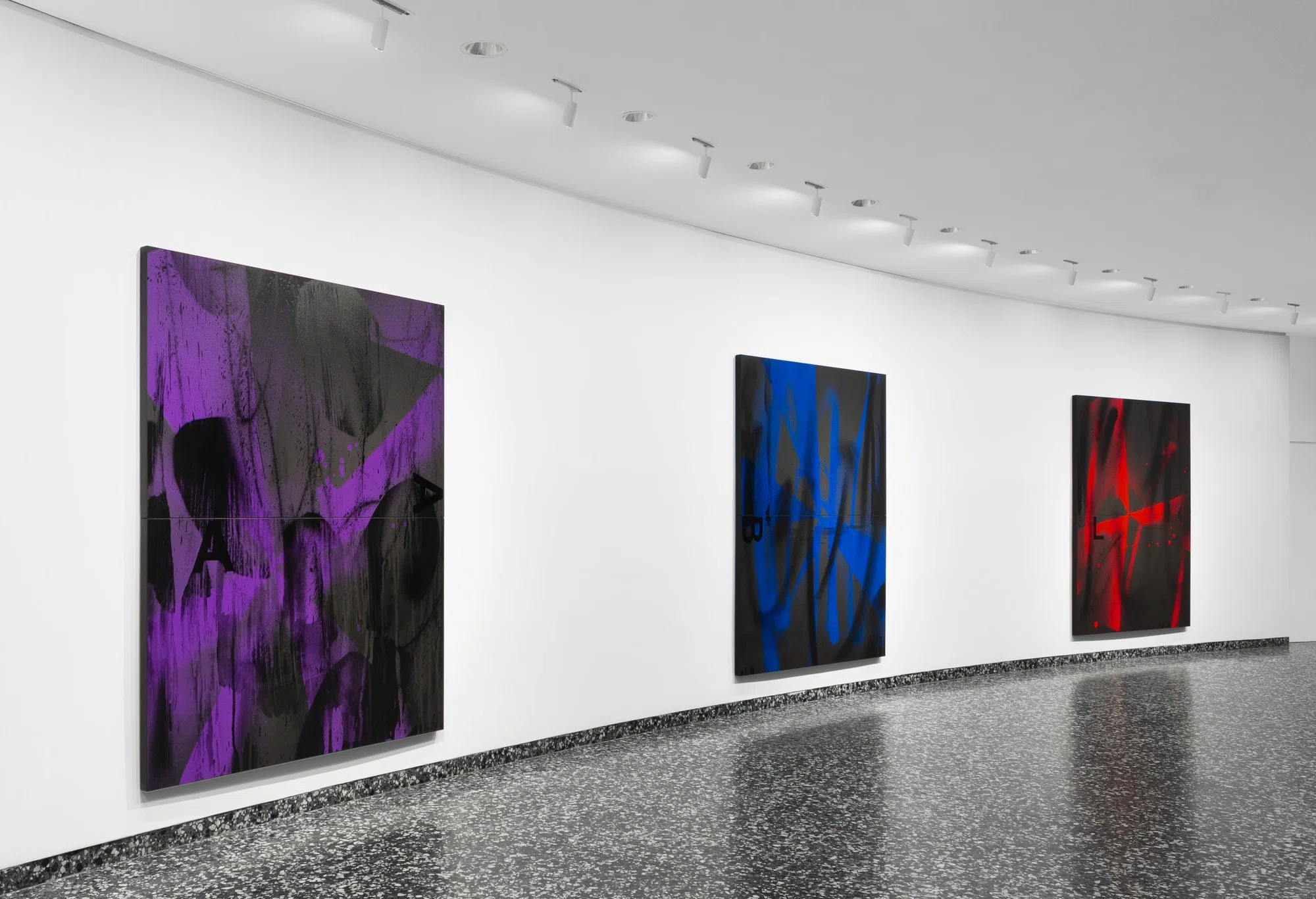 Installation view of Love, Queen by Adam Pendleton at the Hirshhorn Museum and Sculpture Garden