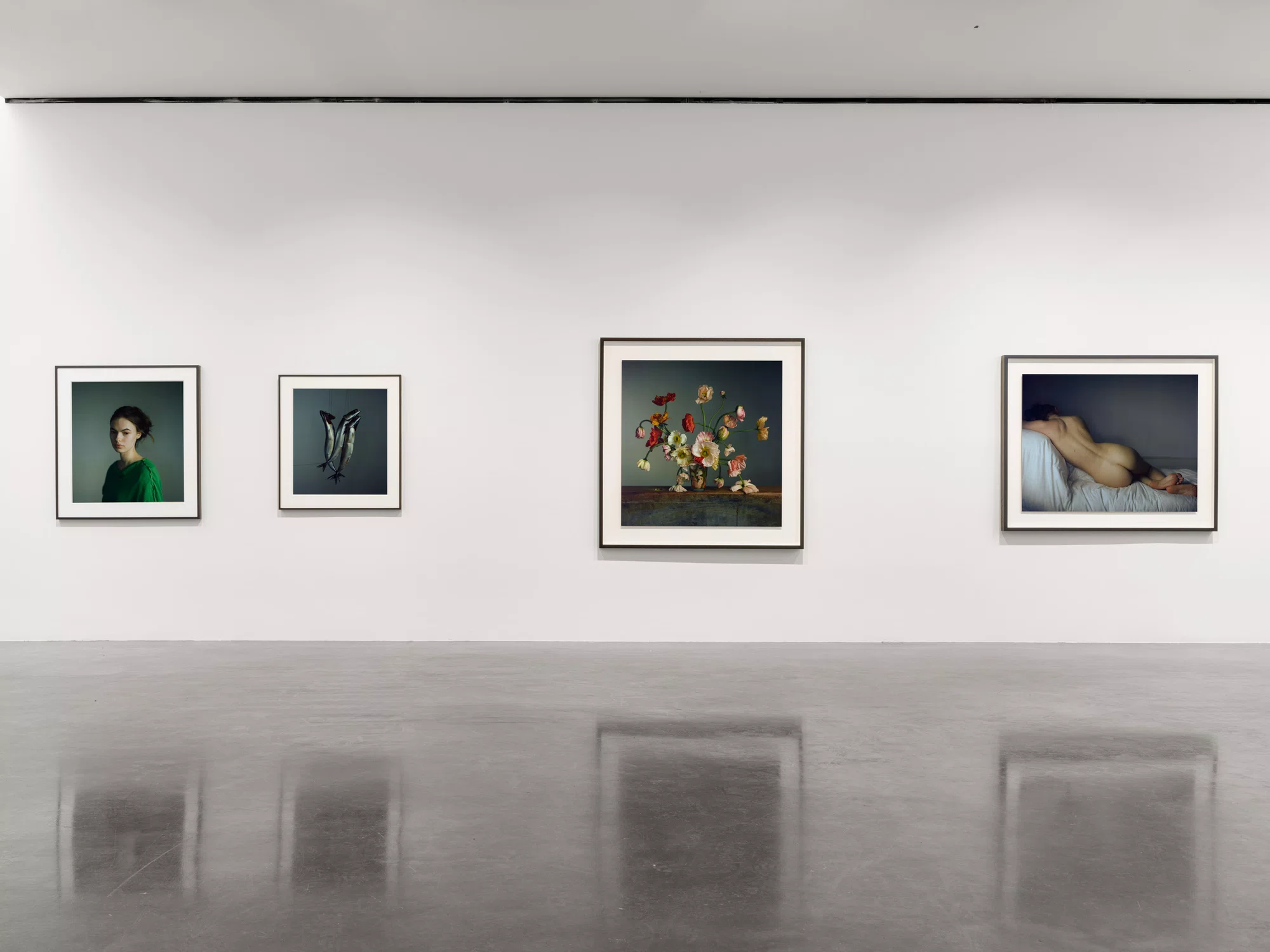 Installation view of A Loathing of Clocks and Mirrors by Richard Learoyd