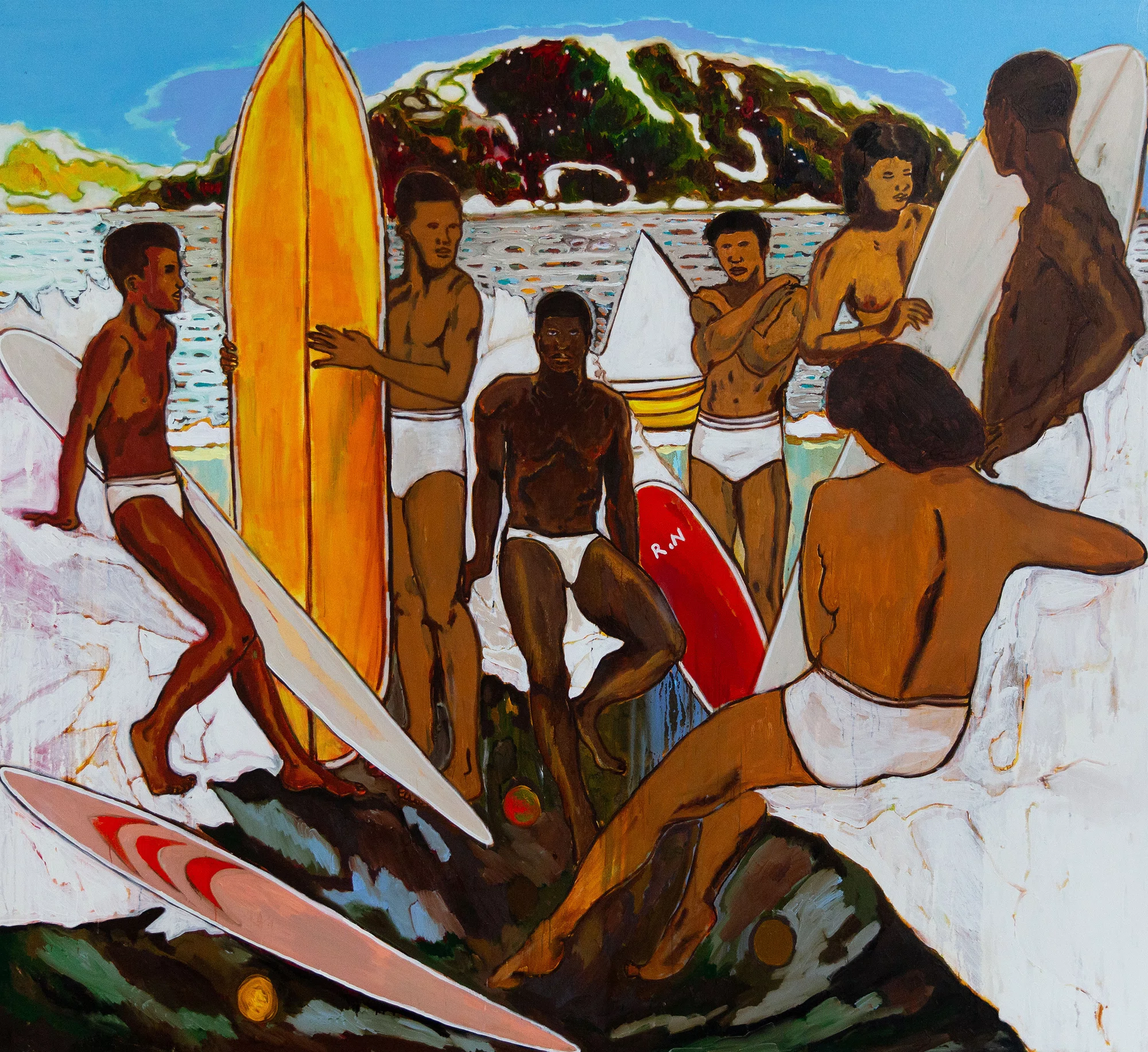 Surfers at Rest by Gideon Appah